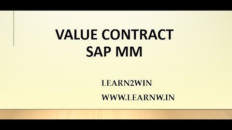 value contract sap mm | outline agreement sap mm | goods receipt | vendor invoice#swaminath #sapmm