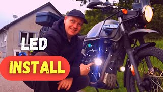 Cheap LED Lights For Bike  Motorcycle LED Spotlights Installation  Royal Enfield Himalayan