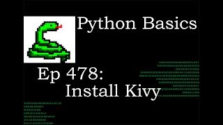 Python Basics Install Kivy Library