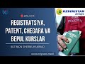 Регистрация, патент, чегара ва бепул курслар