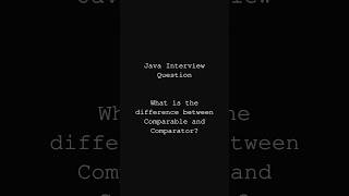 Comparable Vs Comparator | Java Interview Questions #java #coding #dsa #interviewquestions