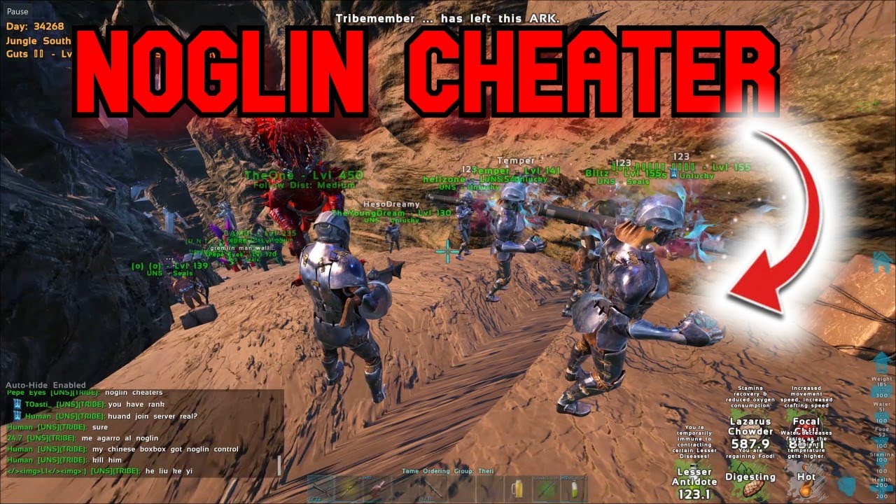 Controlan toda mi tribu con un NOGLIN HACKER | Ark Official PvP 🍭