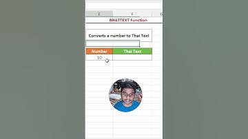 Master the Excel BAHTTEXT Function | Convert Numbers to Thai Text Easily