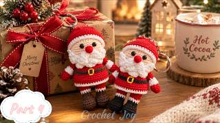How to Crochet a No-Sew Santa Claus- Head, Coat, Assembly (Part 4) | Santa Claus Keychain Tutorial 🎅