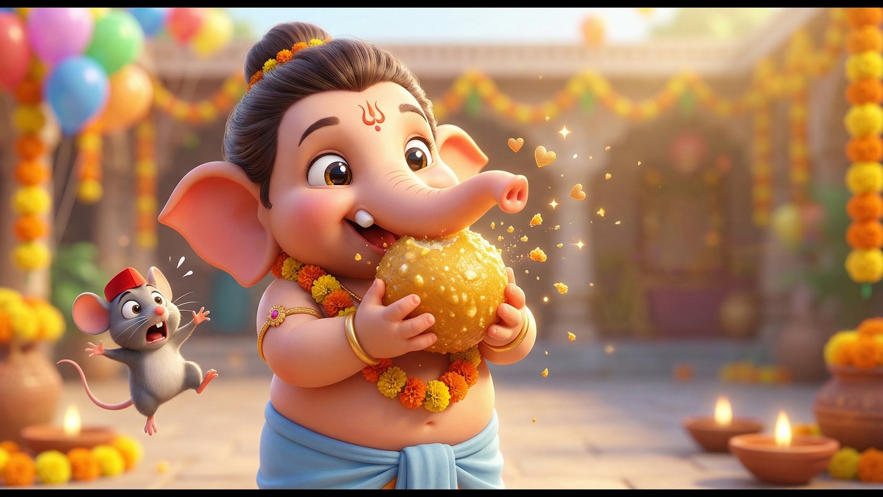लड्डू वाले गणेशा 🐘🍡 | Funny Ganesh Cartoon Song | Kids 3D Animation | Hindi Rhymes