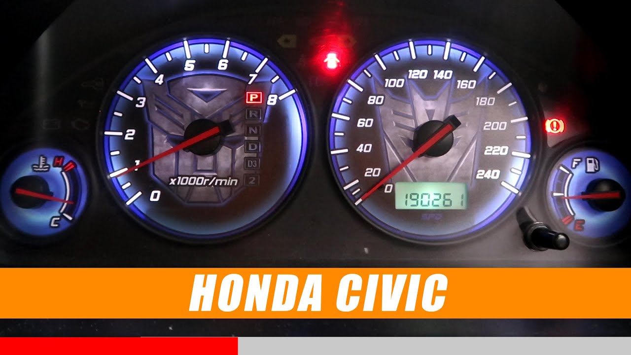Modif Speedometer Honda Civic - SPD Speedometer - YouTube