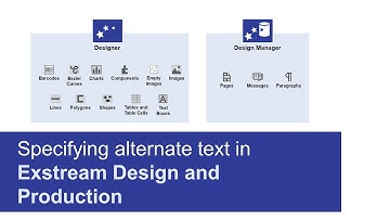 Specifying alternate text | OpenText Exstream Design and Production