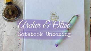 Archer & Olive Square Notebook Unboxing // Tinsel Town // 8x8 Dot Grid Journal