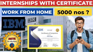 AI Internship for college students | Work From Home | IBM internships | Artificial Intelligence 2026
