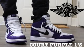 court purple jordan 1 purple laces