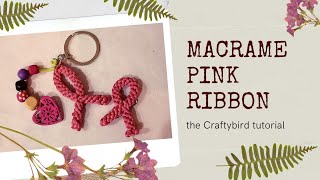 macrame pink ribbon