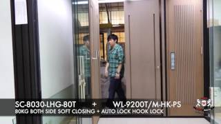 Dual Function Auto Locking Mortise Hook Lock (WL-9200) + Soft Closing Sliding Door (SC-8030-BS) screenshot 4