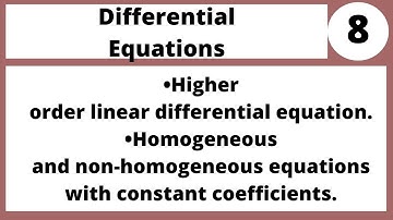 Linear Differential Equations of Higher Order|Differential Equation in Hindi Urdu MTH242 LECTURE 08