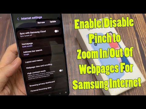 Samsung Galaxy A13: How to Enable/Disable Pinch to Zoom In/Out Of Webpages For Samsung Internet