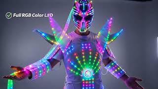 RGB Full Color LED Robot Performance Costume