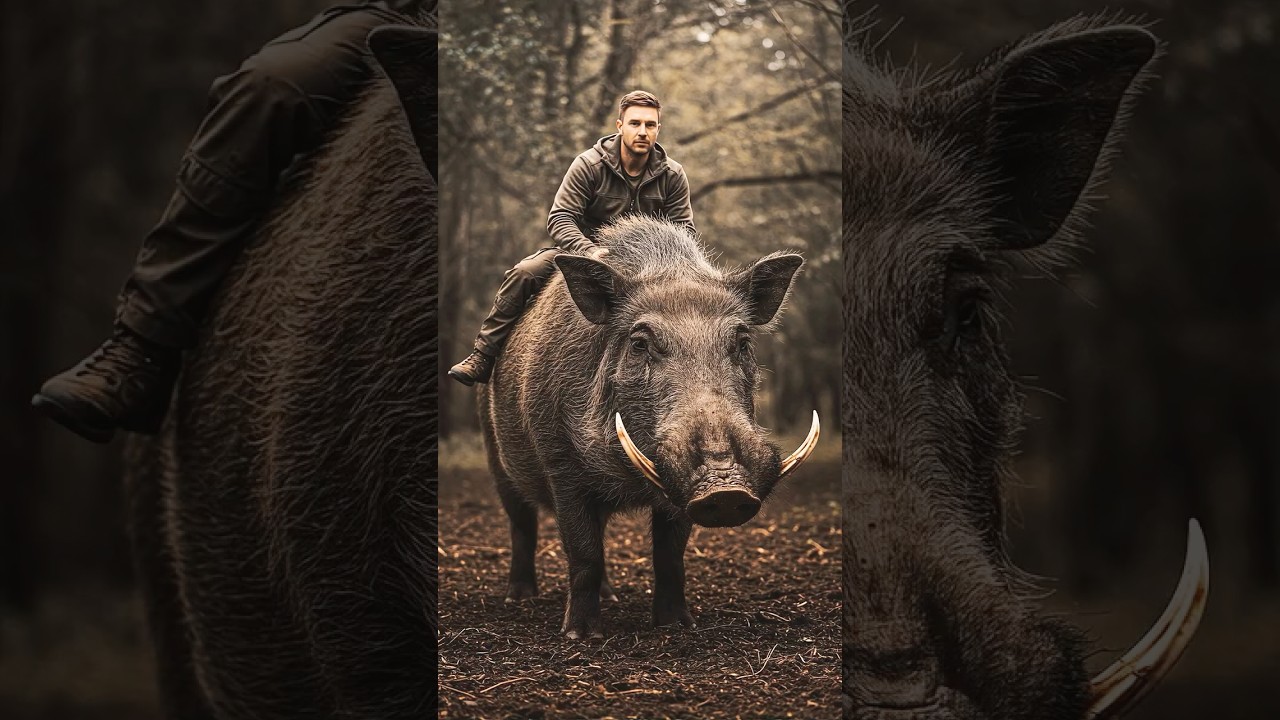 Rodeo Madness: Man Rides a Wild Boar! 