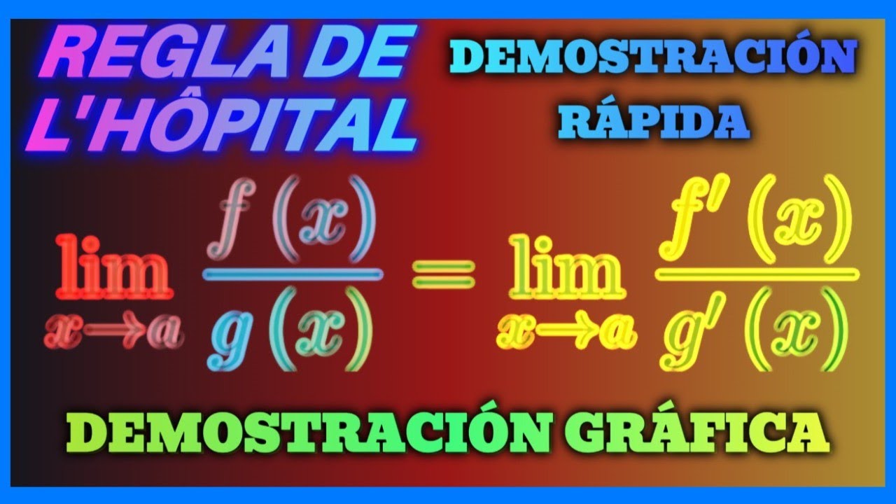 ¿QUÉ hay DETRÁS de la REGLA DE L'HÔPITAL? - Demostración GRÁFICA y COMPLETA