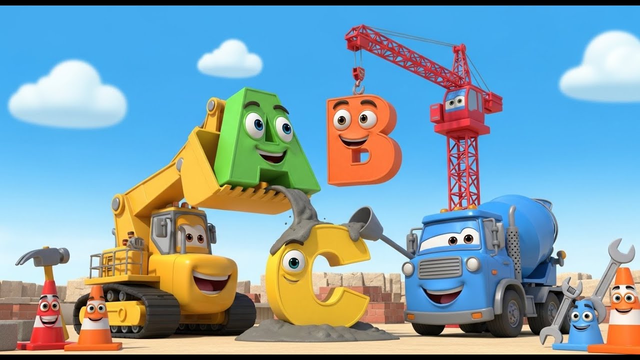ABCs at the Busy Construction Site 🚧🏗️ | Alphabet Song for Kids | Learn ...