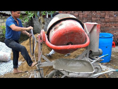 Video Máy Trộn Vữa, Máy Trộn Bê Tông Mini Làm Việc |... - youtube