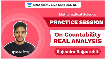 Practice Session on Countability | Real Analysis | Mathematical Science | Rajendra | Unacademy