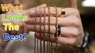 Best chain to pair with a rope chain! | Gold Jewelry Sizing
