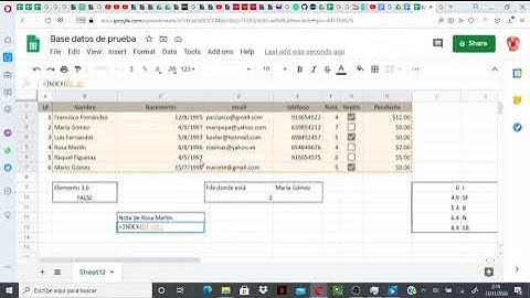 Hoja de calculo. ÍNDICE+COINCIDIR (INDEX+MATCH) como alternativa a BUSCARV