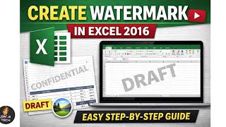 How to Create Watermark in Excel 2016 | Easy Step-by-Step #Guide#Excel2016 #exceltutoriales