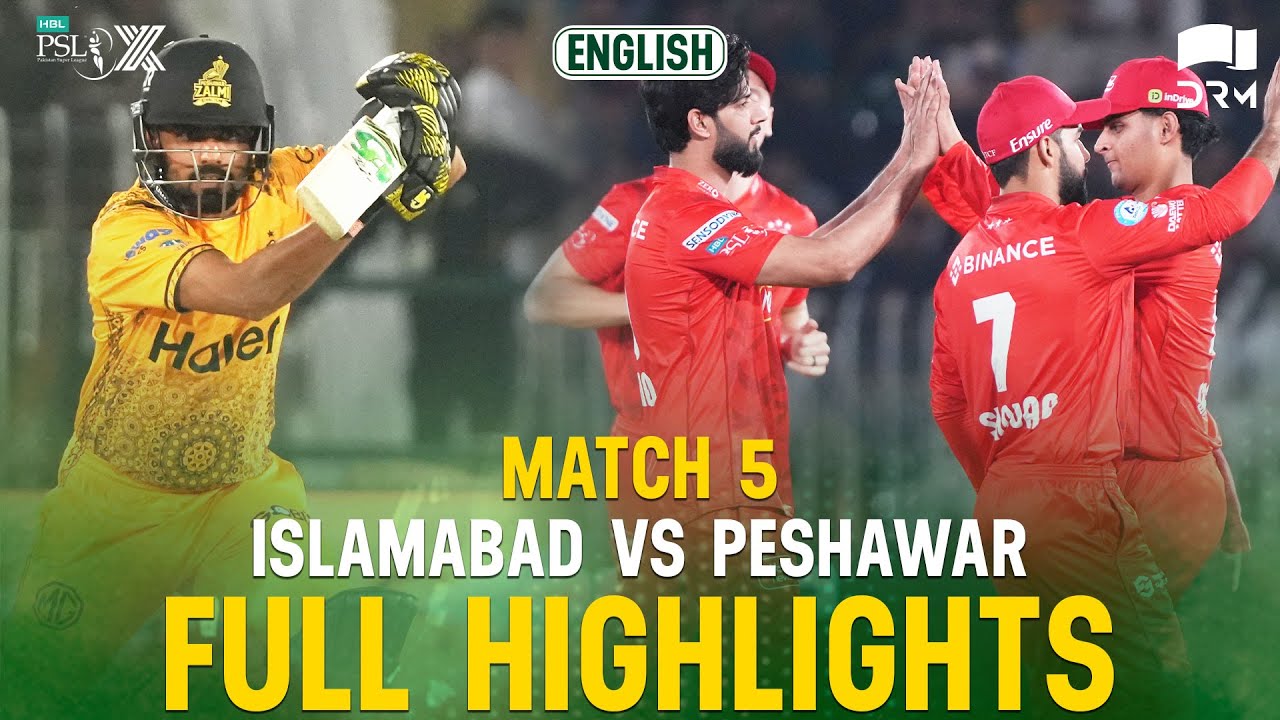 Full Highlights | Islamabad United vs Peshawar Zalmi | 𝐄𝐍𝐆𝐋𝐈𝐒𝐇 | Match ...