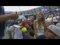 Girl from the crowd flirts with Dominic Thiem at the US Open Part 1