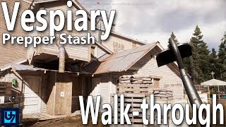 Far Cry 5 - Vespiary Prepper Stash Walk-through, Grain Elevator (John's Region) 4K