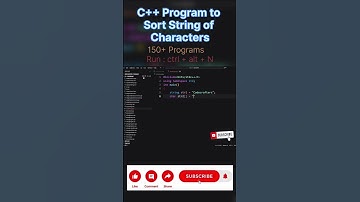 Program of Sort String Of Characters in C++ | #youtubeshorts #ytshorts #shorts #trending #coding #c