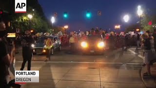 Portland protesters chant 'Black Lives Matter'