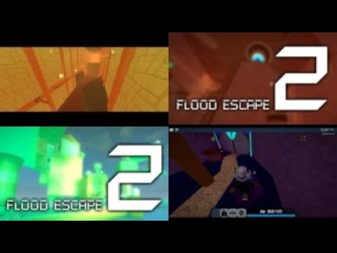 roblox flood escape 2 test map multiplayer compilation