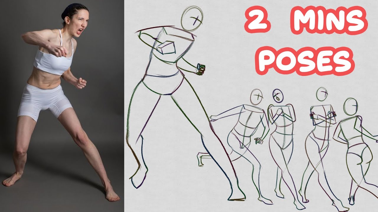 Draw with me 09 practice drawing gestures and poses - YouTube