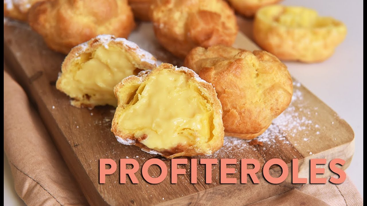 Los mejores profiteroles rellenos de crema pastelera que van a ...