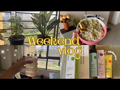 Slow living Weekend in my 20's | cleaning, cooking & skincare reset 🪴☕✨ ft. corporate girl 🌻🕊️