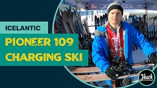 Icelantic Pioneer 109 charging ski test at SIA Snow Demo
