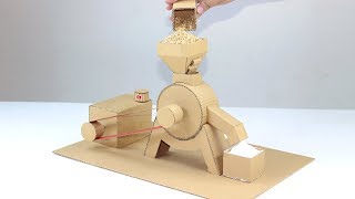 How To Make Mini Flour Mill Form Cardboard at Home! DIY Flour Machine