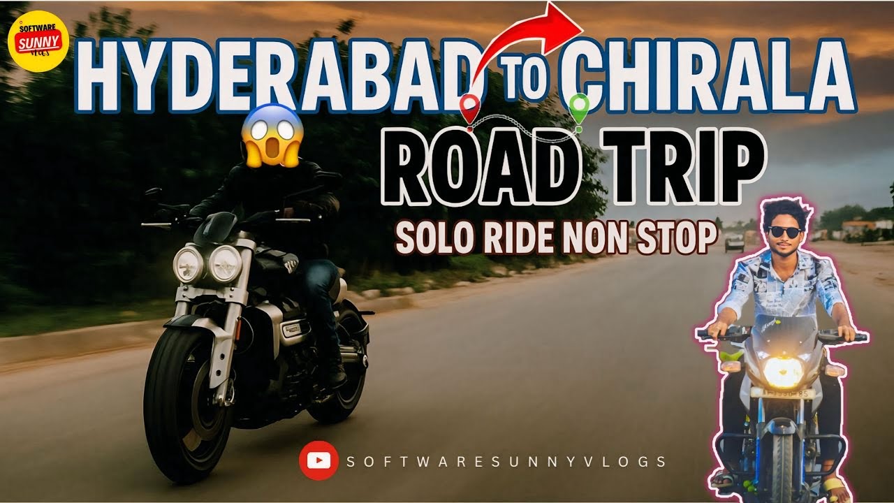 📍హైదరాబాద్ to చీరాల ROAD TRIP|| SOLO RIDE NON STOP||😱🏍️🏖️