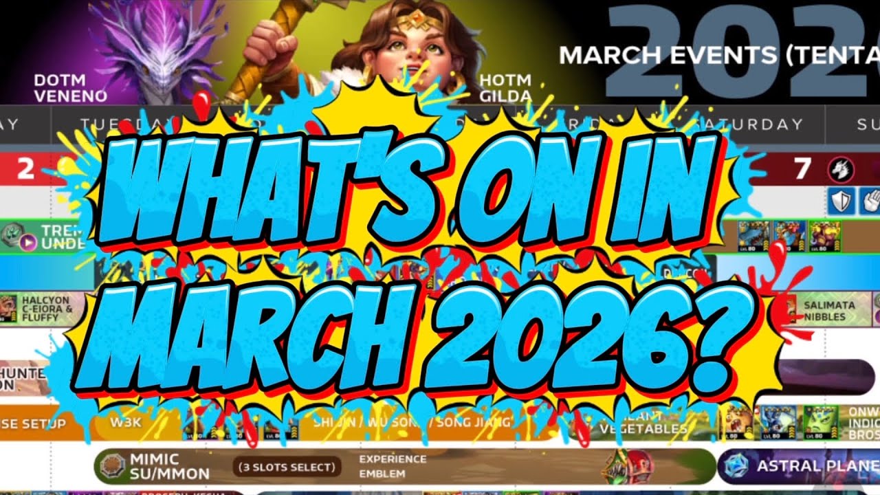 Обновление календаря Empires & Puzzles на март: HERO COACH вернулся! И ещё кое-что произойдёт 🤣🤣🤣