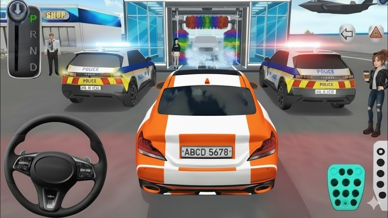 New Mercedes orange & white & All Supercars For Washing 🚗 3D Driving Class 2025Android iOS Gameplay🎮