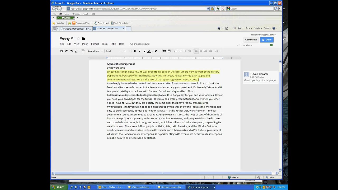 Google Docs editing and commenting tools - YouTube
