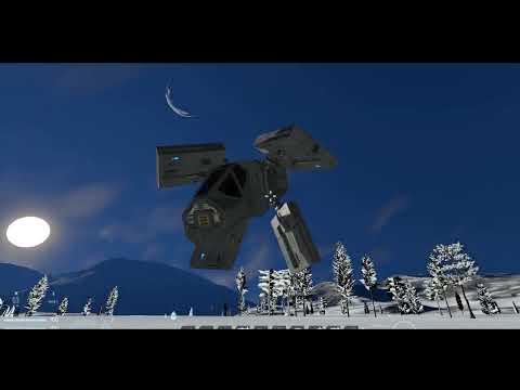 Thrust-vectoring ship (powered by doors) - Space Engineers