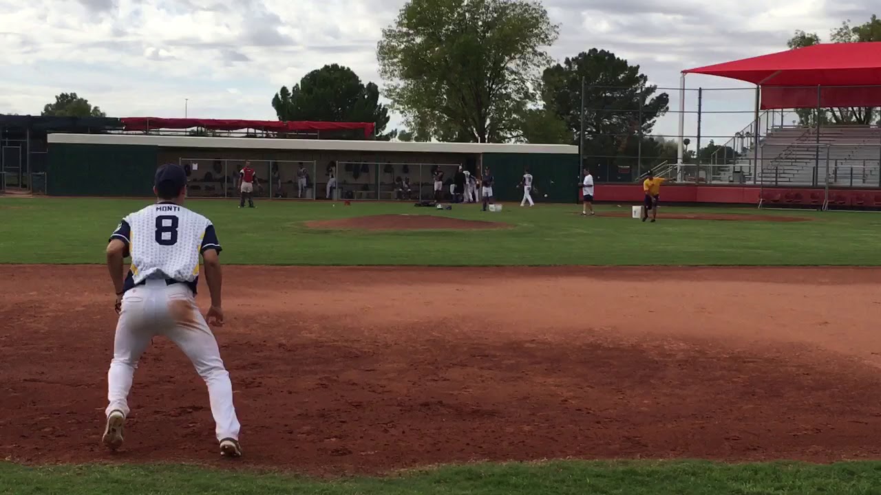 Daniel Monti - Fielding at SS (behind) - Oct 11