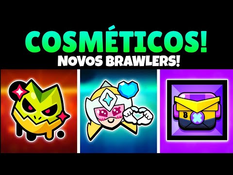 TODOS OS COSMÉTICOS DOS NOVOS BRAWLERS! | Damian, Starr Nova E Bolt