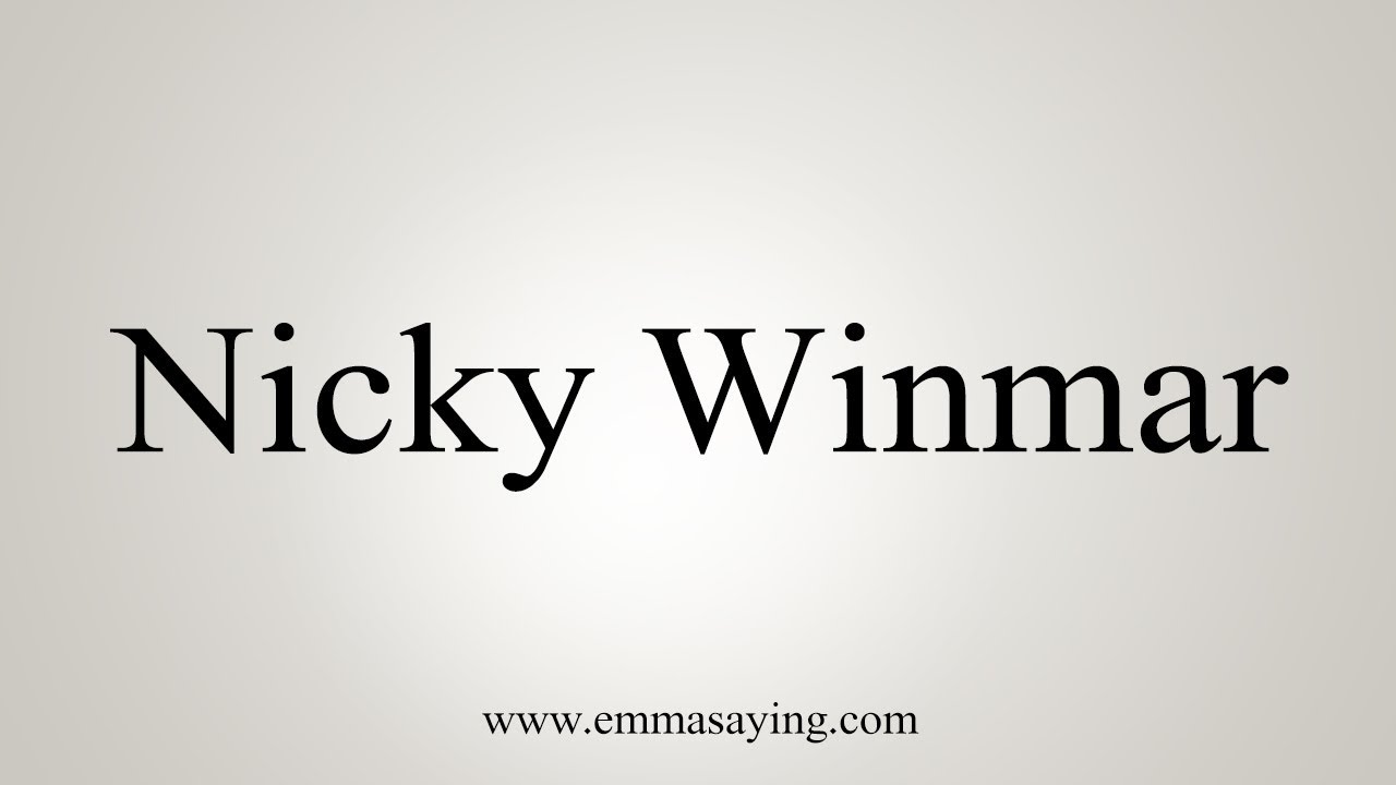 how to say in english jamun How To Pronounce Nicky Winmar