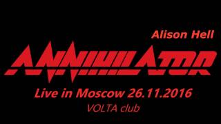 ANNIHILATOR - Alison Hell  26 ноября 2016, Москва, VOLTA