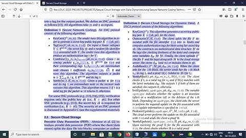 Secure Cloud Storage with Data Dynamics Using Secure Network Coding Techniques || 2020 IEEE JAVA