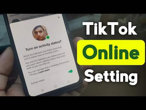 Turn on Activity status Tiktok | Tiktok online Setting | Tiktok Friend Online Setting