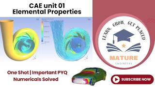 SPPU CAE Unit 1 One Shot | Elemental Properties + PYQ Numericals Solved | TE Mechanical 2019 Pattern